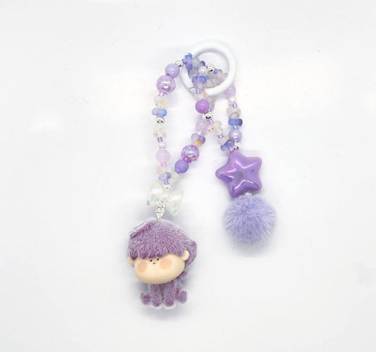 AMLSS furry Bean Large and mini - keychain or phone charm  Kawaii Japan | Cute Chain | Christmas Gift